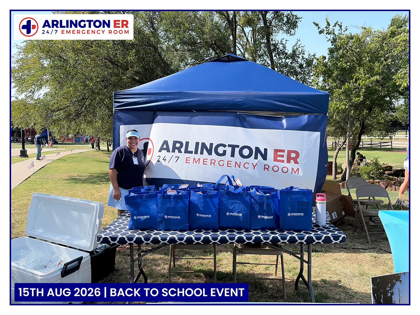 Arlington ER backpacks & gifts ready for families
