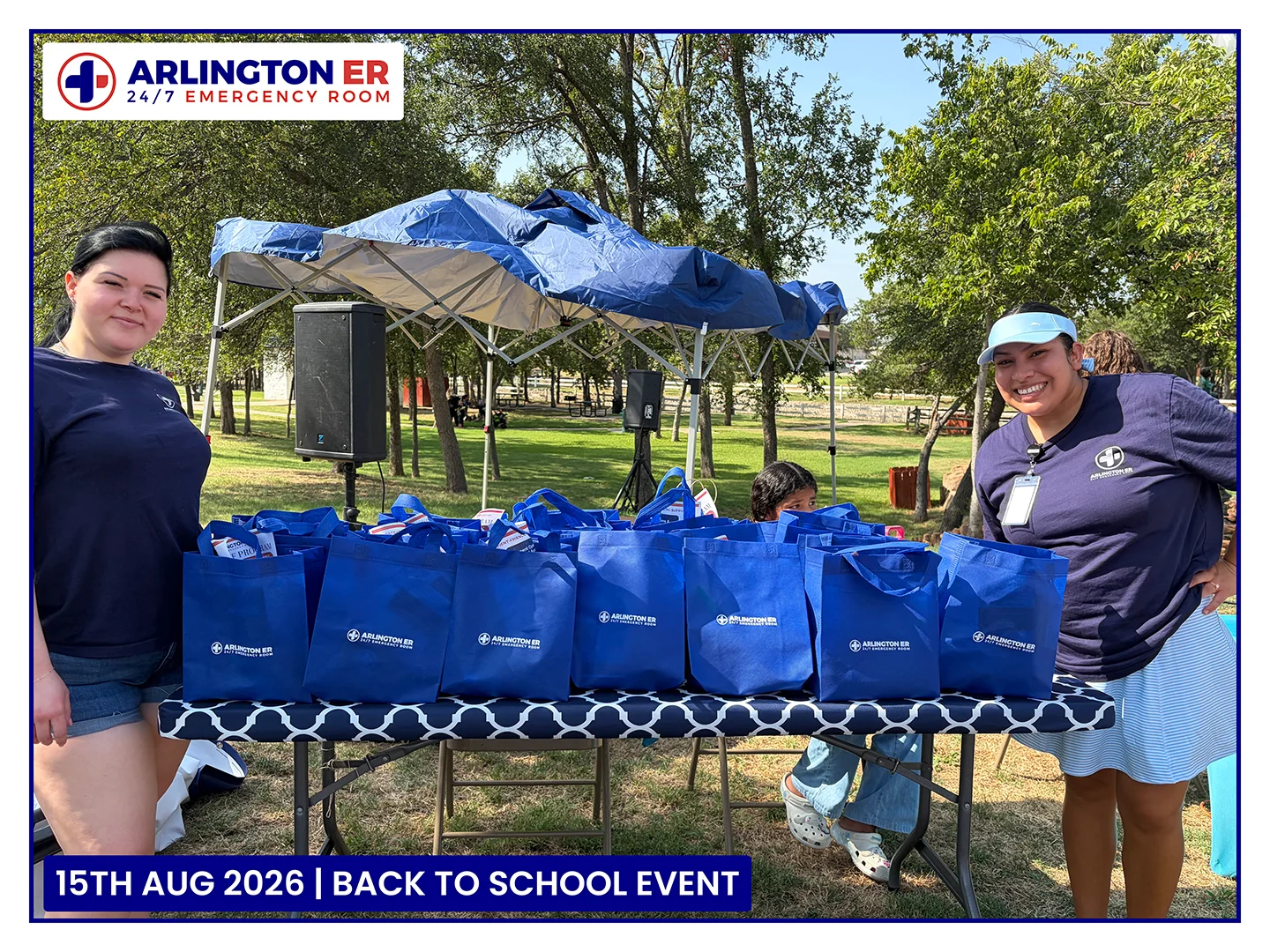 Arlington ER backpacks ready for families