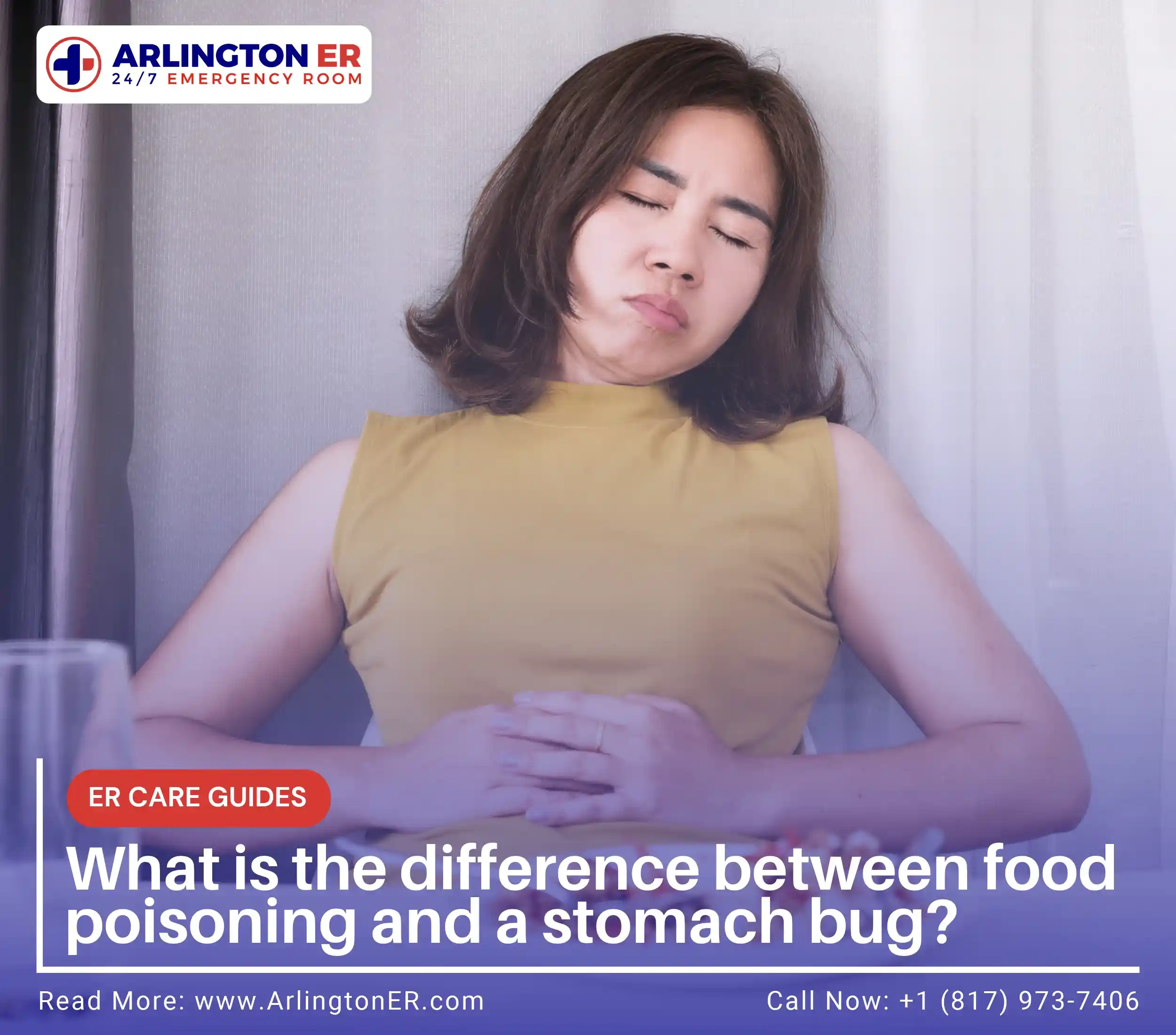 What is the difference between food poisoning and a stomach bug